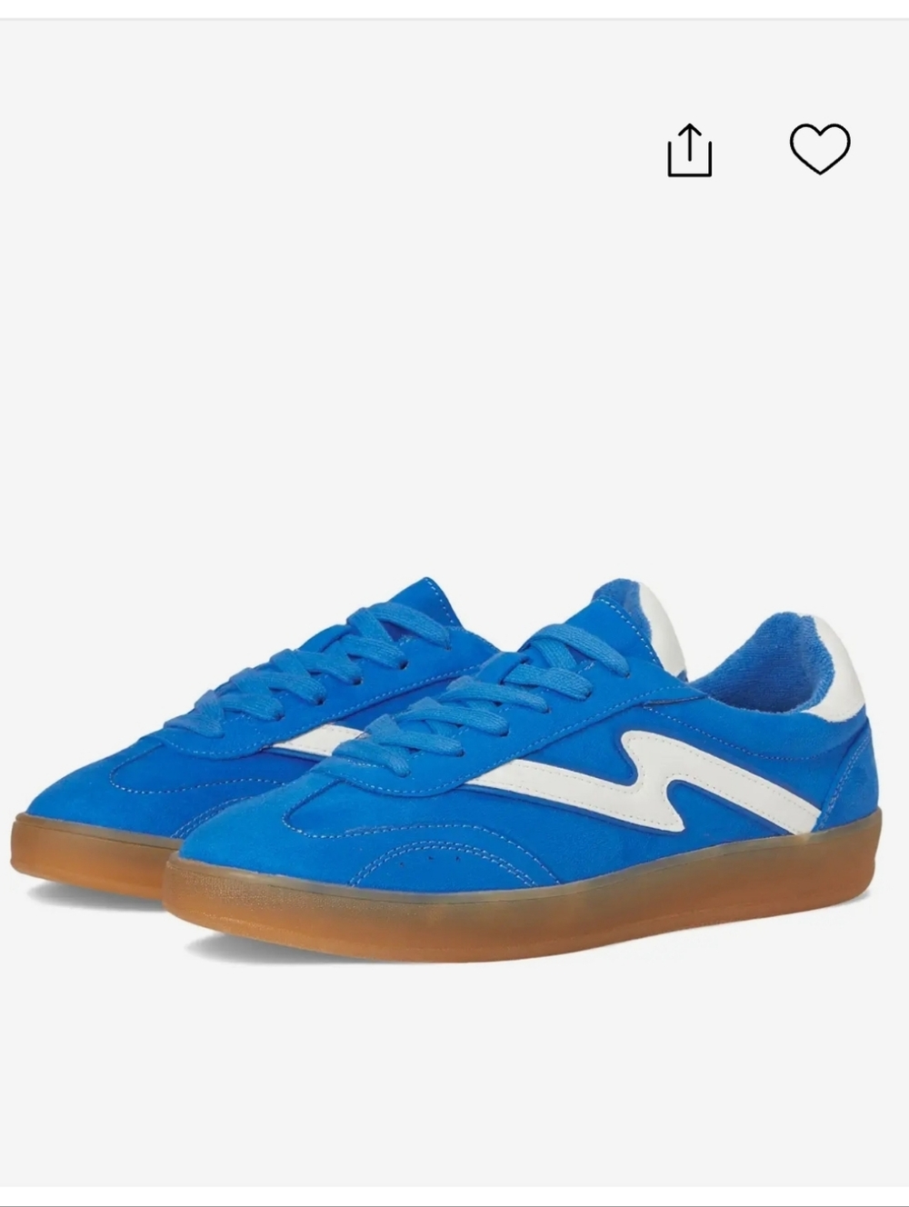 Madden Girl Giia Blue Suede Sneakers